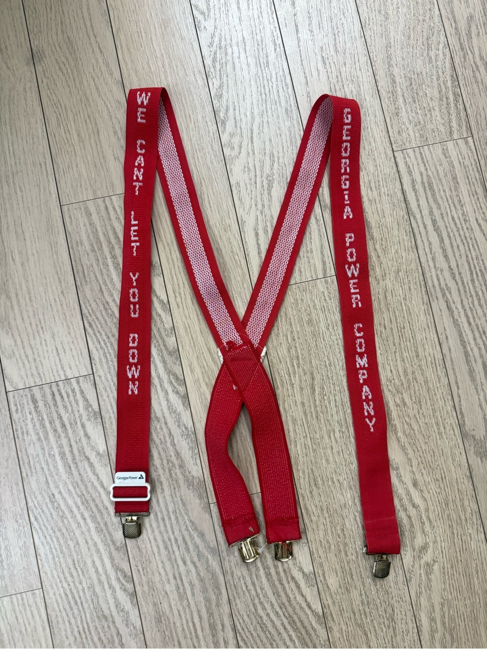 Red Georgia power Vintage 80s suspenders